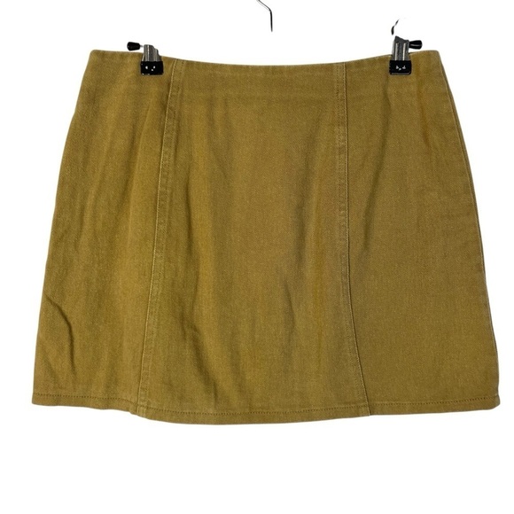 Chloe & Katie Mustard Yellow Full Zip Mini Skirt M - Picture 3 of 5